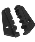 Baluue Replacement Crimper Dies For Open Barrel Terminals, High Carbon Steel Jaws detailed view showing two interlocking dies.