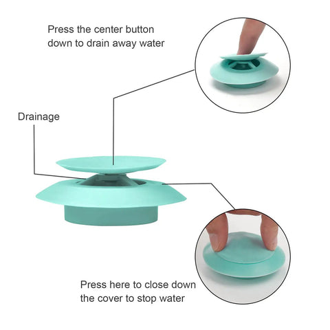 Five Pack Silicone Bathtub Stopper And Drain Plug Set With Hair Strainer Shower And Laundry Sink Cover Flexible Silicone Drain Covers Five Color Options Must Have For Any Home