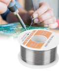 No Clean Rosin Core Solder Wire 1.0mm 100g high purity tin lead alloy, spool with soldering on PCB board.