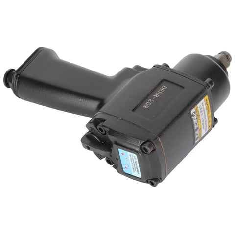 Heavy Duty Air Powered Impact Wrench Featuring Badass Alloy Steel Build And Smooth Torsion Control Crafted For Shop Guys Pumping Out Serious 520 Newton Meter Torque On Every Job Site, black pneumatic driver with handle.