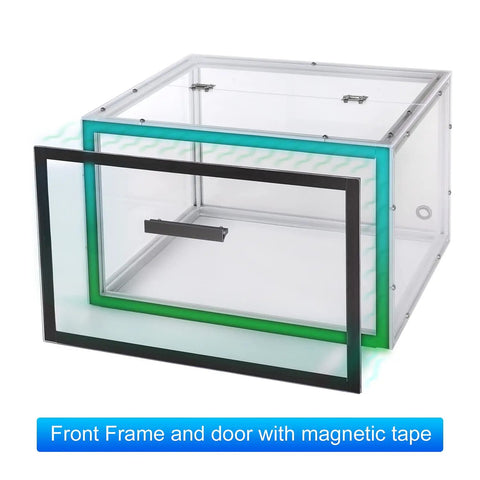 Clear Acrylic CNC Enclosure For 3018 PRO, 3018, MX3, 1810 PRO, 1610 CNC Router Machines with open front door view
