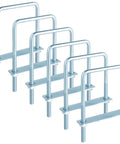 Set of Square U Bolts 4 Inch Wide Zinc Plated Carbon Steel For Sailboat Trailers Tubes And Industrial Use Three Eighths Inch By Four Inch By Seven Inch Heavy Duty Rust Resistant Hardware