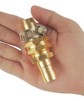 4 Pack Garden Hose Repair Kit With 3/4 Inch And 5/8 Inch Hose Couplers in hand, showing aluminum mender, clamps, male and female ends.