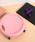 Four Wheel Ab Roller Exercise Wheel With Knee Mat For Indoor Core Workout High Load Capacity And Flexible Movement Plastic