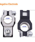 Rock Solid Battery Terminal Connectors one pair negative and positive top post design, sizes 0.63in and 0.67in, copper tinned shell.