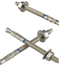 Heavy Duty 1/4 Inch By 3-1/4 Inch Concrete Anchor Bolts Stainless Steel Wedge Anchors 20 Pack Built To Endure Tough Jobs And Resist Rust