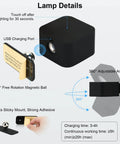 Cordless Black LED Wall Sconces With Remote And Touch Dimmer Battery Operated Reading Lights Rechargeable Dimmable Wall Mount Lamps No Wiring Required Easy Install Pack Of 2 showing charging port and adjustable angle