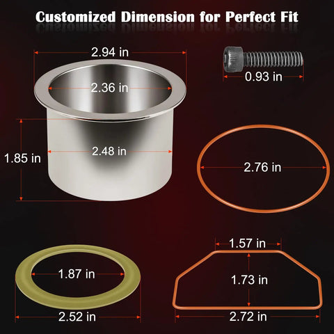 Heavy Duty Air Compressor Cylinder Sleeve And Compression Ring Replacement Kit dimensions for precise fit