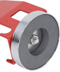 Heavy Duty Welding Holder With Strong Magnetic Base For TIG And MIG Guns, close-up of red body and metal base.
