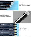 Five Pack Mohs Hardness Tester Kit With Crystal Tips For Quick Mineral Identification And Jewelry Gem Testing 5 To 9 Scratch Scale Pro Grade Industrial Tool For Jade Quartz Topaz And More, five black pens
