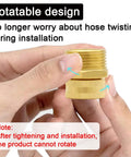 Swivel 3/4 Inch GHT Female To 1 Inch NPT Male Pipe Fitting For Garden Hose And Pipe Threads Swivel Action Cuts Hose Strain Solid Brass Construction Durable Quick Connect For Outdoor Plumbing, brass swivel adapter held by hand