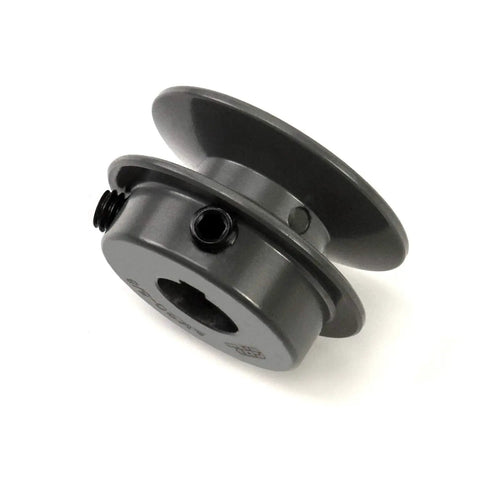 Single Groove V Belt Pulley 2.05 Inch Diameter With Five Eighth Inch Bore Cast Iron For A Belt Section 3L 4L AX V Belt Drives Heavy Duty Durable