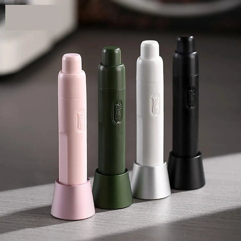 Dope Pink Magnetic Telescopic Coffee Distribution Needle And Rock Solid Stainless Steel Espresso Grounds Leveler For Zero Clumping And Effortless Daily Grind Vibes in pink, green, white, and black.