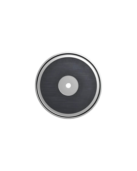 Top view of Heavy-Duty Ceramic Round Base Magnet from the Six-Pack With 35 Lb Pull Each For Indoor And Outdoor Use, Chrome-Plated