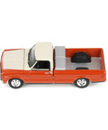 Red 1/64 Scale 1968 Chevrolet C10 Pickup With Toolbox Diecast Truck From Down On The Farm Series 11 Not For Play Shelf Ready Showpiece Collectible With Rubber Wheels 48110D side view