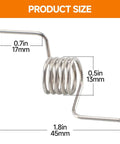 Two Pack Fridge Door Springs For Vertical Frame Hinges Replacement PS6011724 And 3031611 detailed size dimensions