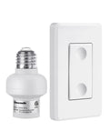 Remote Control Light Socket With Wireless Wall Switch For E26 E27 Bulbs No Wiring Required No Fuss Setup Wall Mounted ETL Listed