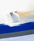 Blue Painter Tape 2 Inch Masking Tape Bulk For Multi Surface Projects with brush creating sharp paint lines on wall