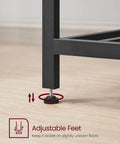Industrial Kitchen Island Featuring Three Tier Storage And Generous Worktop, adjustable feet for stability on uneven flooring.