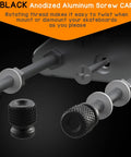 Black anodized screws for Dope Aluminum Skateboard Wall Mount Hanger With Two Screw Holes