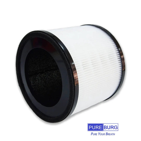 2-Pack Crane EE-5069 CF-8126 Air Purifier Filter HS-1943 Replacement shown with H13 True HEPA and activated carbon