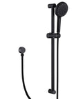 Shower Slide Bar Kit For Easy No Fuss Install, 28-Inch 304 Stainless Steel Bar With Adjustable Handheld Shower Head And 59-Inch Hose, Matte Black