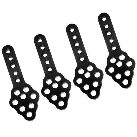 Aluminum Shock Mount Lift Kit Set For 1/10 Axial SCX10 SCX10 II 90046 D90 D110 RC Crawlers Black, CNC Machined 6061-T6 Upgrade, 4 Pack