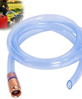 Heavy Duty 3/4 Inch Auto Siphon Hose Tube With 6 Foot Long Flexible Reach for transfer of gasoline and water, featuring copper valve.