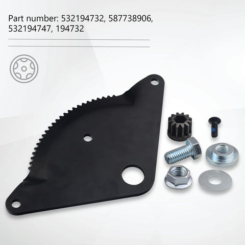 Steering gear rebuild kit with sector plate fits Craftsman AYP Poulan Weedeater Jonsered and Electrolux lawn mowers and garden tractors