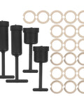 Zerodeko 24 Piece G9 Lamp Socket Ring Kit With Removal Tool Prevents Loose Shades, Plastic Adapter For Secure Light Fixture Replacement And Quick Upgrades, 24 rings and 4 tools