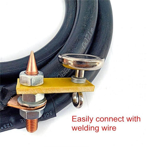 Earth Ground Connector For Auto Dent Repair And Stud Welding, Easy Clip Grounding Tool, metal, cable view