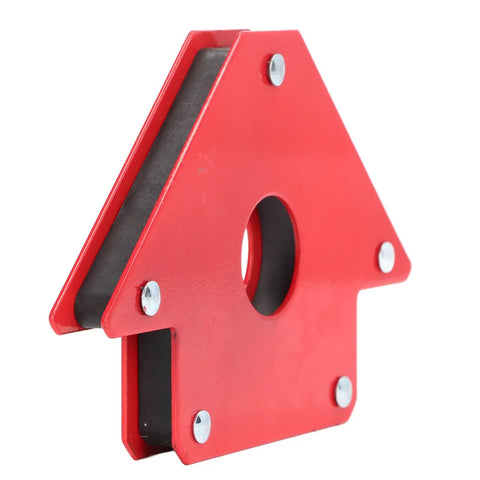 Heavy Duty 4 Inch Magnetic Welding Holder With Strong Magnetism For Iron And Steel Workpiece Clamping Inner Corner Fixture Tool side view with red finish