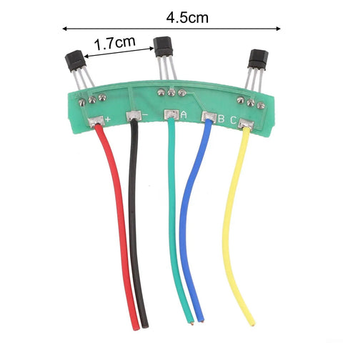 Solid E Bike Hall Sensor Replacement For Two Wheel Electric Scooter Motor 120 Degree 3144 3413 Hall Plate Circuit Board With Cable 4.5cm PCB.