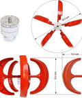 Portable 200W Wind Turbine Kit With 5 Blade Vertical Axis 12V Output 3 Phase Permanent Magnet Generator Controller parts view