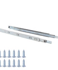 Ball Bearing Drawer Slides Set 22 Inch Steel 10 Pack With Smooth Glide Nickel Plated Finish Heavy Duty Metal Slides For Cabinets And Drawers