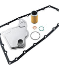 Go-To CVT Transmission Filter And Oil Pan Gasket Kit 31728-29X0D for Nissan, showing filter, gasket, and O-rings
