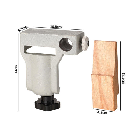 Portable Jewelry Table Clamp Vise And Bench Pin For Jewelry Making, Heavy Duty Metal Workbench Holder, Style B, dimensions shown