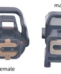 One Set Female With Wire Automotive Transducer Connector Straight Up Top Shelf Wiring Harness Adapter For Trucks And Cars Built Tight No Hassle Install Today, showing female and male connectors.