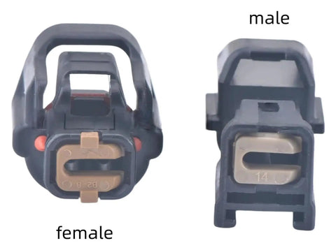One Set Female With Wire Automotive Transducer Connector Straight Up Top Shelf Wiring Harness Adapter For Trucks And Cars Built Tight No Hassle Install Today, showing female and male connectors.
