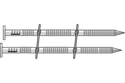 Illustration of T13A200SNJ 2 Inch Type 316 Heavy Duty Ring Shank Siding Nail Coil Full Round Head for Fiber Cement Boards.