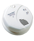 Talking Hardwired Photoelectric Smoke And Carbon Monoxide Detector With Voice Alerts And Location for home safety, white device
