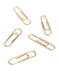 Gold paper clips from Succulent Garden Office Accessory Kit With Sticky Note Pad, Gold Paper Clips, Sphere Push Pins, Succulent Magnets And Binder Clips To Elevate Your Desk Setup, Boost Productivity And Flaunt Your Desk Vibe on white background