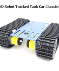 Beefy Tracked RC Tank Chassis Kit With Four DC TT Motors For Arduino Uno R3 And Raspberry Pi STEAM Education Projects Blue Aluminum Alloy Crawler Platform For Adults And Teens