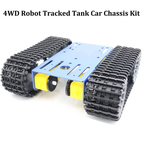 Beefy Tracked RC Tank Chassis Kit With Four DC TT Motors For Arduino Uno R3 And Raspberry Pi STEAM Education Projects Blue Aluminum Alloy Crawler Platform For Adults And Teens