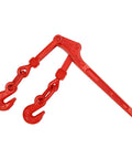 Heavy Duty Lever Chain Binder for Five Sixteenths to Three Eighths Inch Chains, 9200 Lb Working Load Limit, with Forged Grab Hooks
