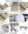 Rock Solid 10 Inch Folding Shelf Brackets 2 Pack Heavy Duty Stainless Steel L Brackets in step-by-step installation guide.