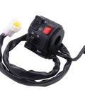 Dual 7/8 Inch Motorcycle Handlebar Horn Button And Turn Signal Switch Kit For 12V DC Systems Ride Ready Easy Install Durable Fog Lamp Low Profile Controls For Motorcycles ATVs Scooters And Snowmobiles black wired handlebar switch