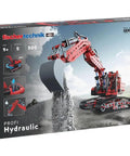Pro Hydraulic Model Building Kit With 500 Pieces And Five Model Options For Realistic Hydraulic Learning And Hands On Build Sessions For Students And Makers, box front