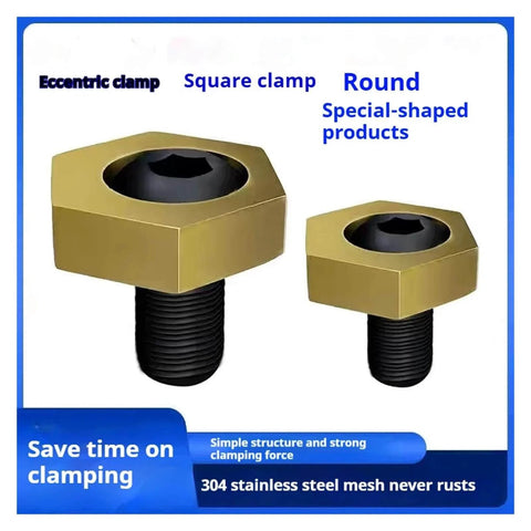 Hexagonal Eccentric Fixture Clamps Set Stainless Steel Workholding Clamps With Nuts Fast Clamping Pro Grade Heavy Duty