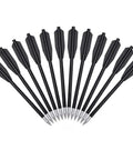 Crossbow Bolts Six Point Three Inch 36 Pack Black Plastic Shaft Arrows With Aluminum Point Tip For Small Crossbows Practice Bolts